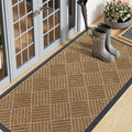 Smiry Front Door Mat Outside Entrance, Heavy Duty Outdoor Indoor Natural Rubber by Smiry