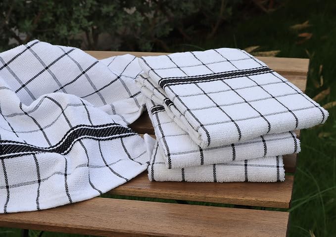 AMOUR INFINI Terry Cotton Kitchen Towels 4-Pack - Image 3