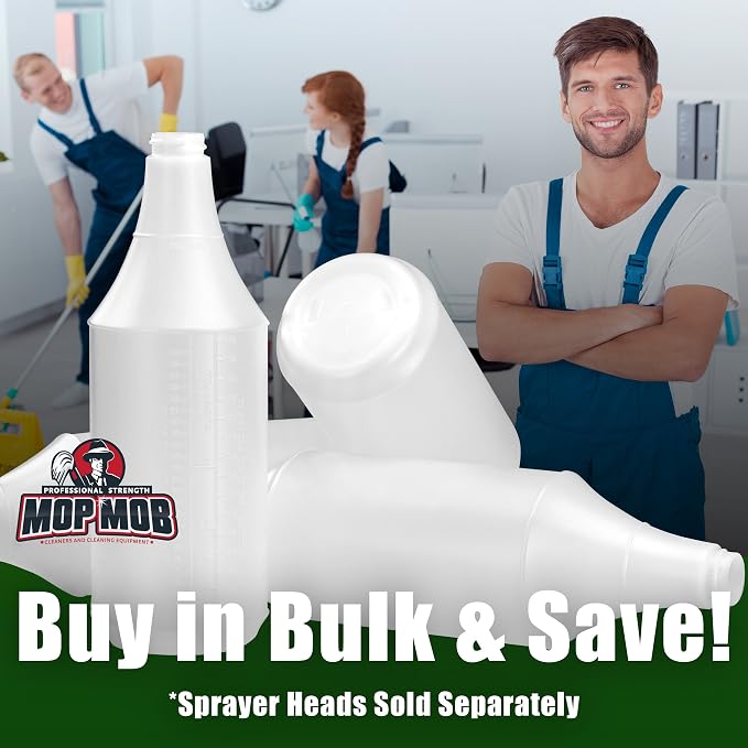 Commercial-Grade Chemical Resistant 32 oz Bottles ONLY 4 Pack Embossed Scale - Image 4