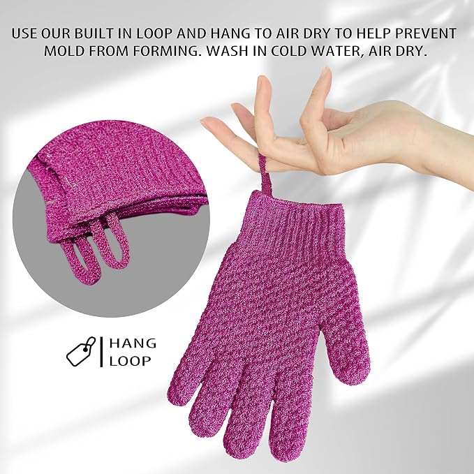 Evridwear Exfoliating Dual Texture Bath Gloves - Image 2