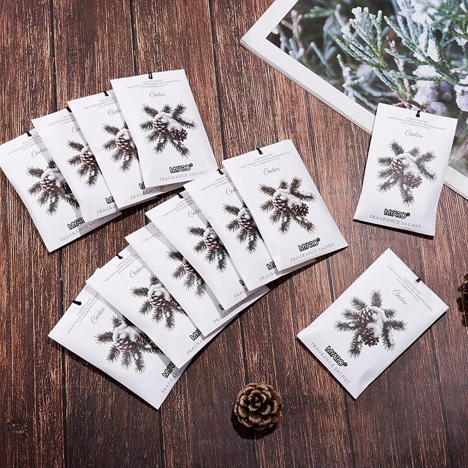 MYARO 12 Packs Cedarwood Scented Sachets - Image 3
