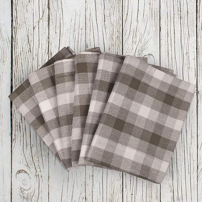 Kitchen Towels Set of 6 Soft Premium Cotton Highly Absorbent Dish Towels 20X30 - Image 9