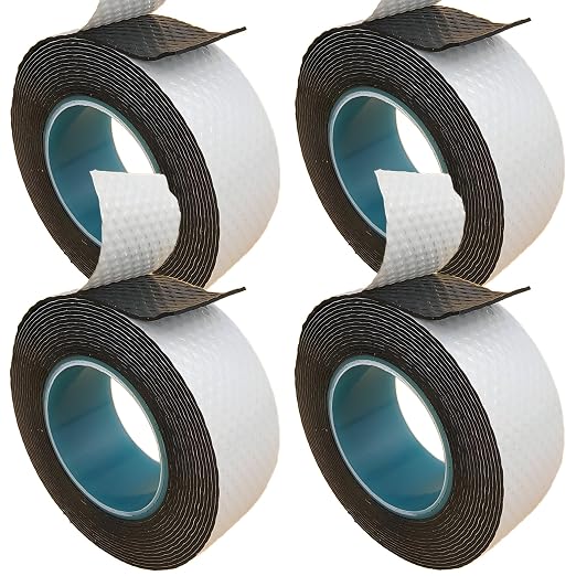 4 Rolls Butyl Rubber Self-Fusing Tape | IP67 Waterproof & 35KV Insulated | by EagleWatch