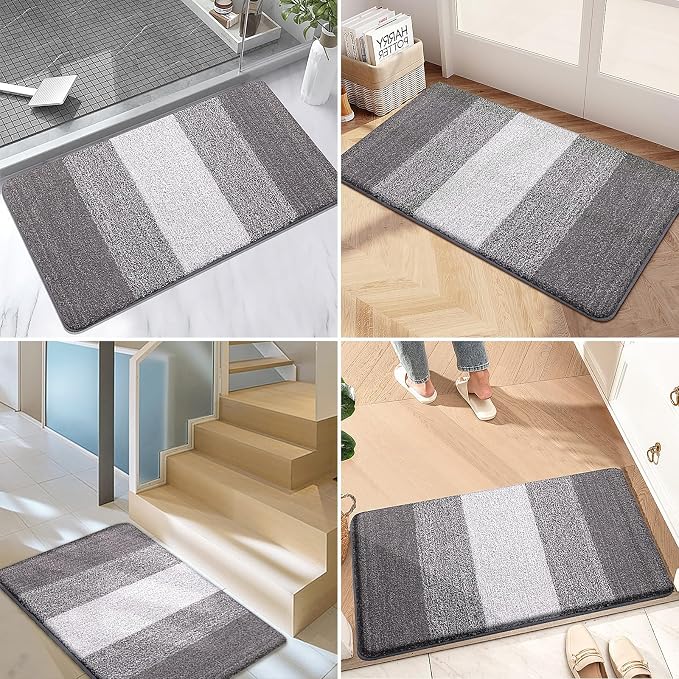 Kitinjoy Indoor Outdoor Door Mat, 48x32 Non-Slip Absorbent Dirt Trapper - Image 6
