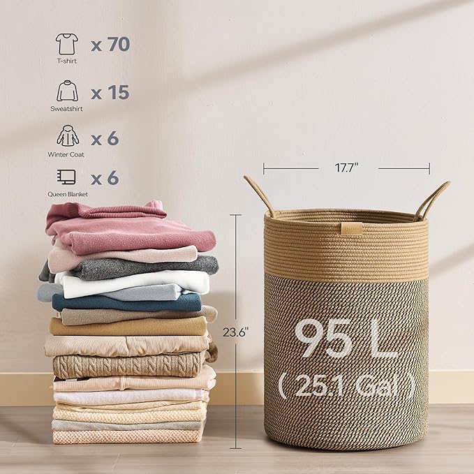 Laundry Hamper 95L, Large Laundry Basket - Image 6