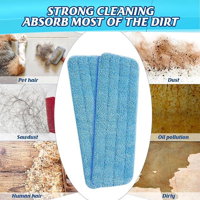 36 Pcs Microfiber Mop Pads Machine Washable Cleaning Flat Mop Head Replacement - Image 4