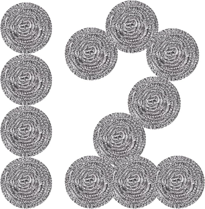 Stainless Steel Scrubber Scrubbing Scouring Pad Sponges Clean Pot Pan and Steel by GUEICN