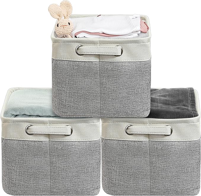 SIMPLE HOUSEWARE Large Fabric Storage Bin, 14.4" x 10" by SimpleHouseware