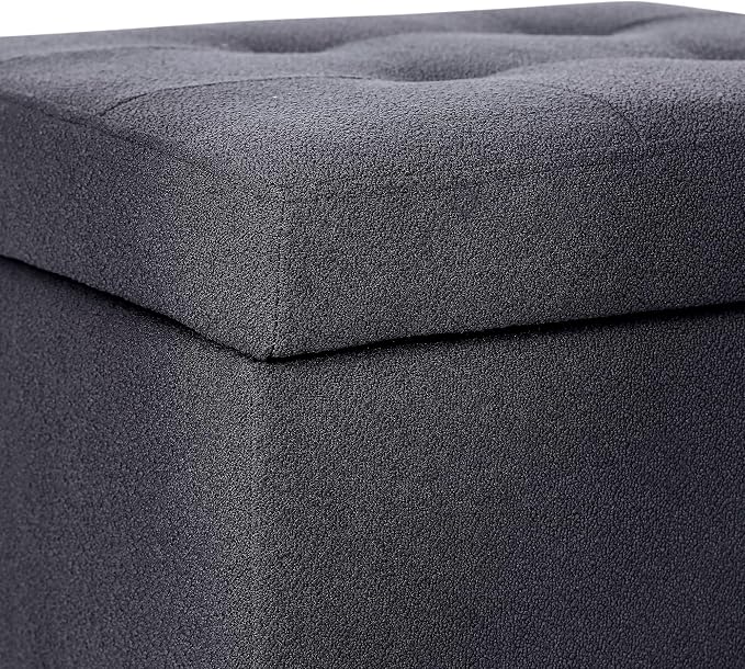 Adeco Fabric Storage Ottoman Bench - Image 6
