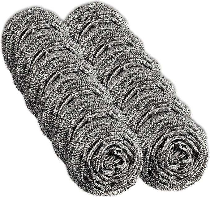 12 Pack Stainless Steel Scourers by Scrub It – Steel Wool Scrubber Pad Used - Image 8