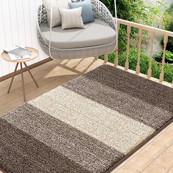 Kitinjoy Indoor Outdoor Door Mat, 48x32 Non-Slip Absorbent Dirt Trapper by Kitinjoy