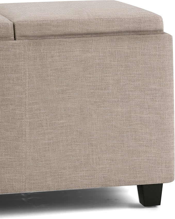 SIMPLIHOME Avalon 42 inch Wide Contemporary Rectangle Storage Ottoman in - Image 9