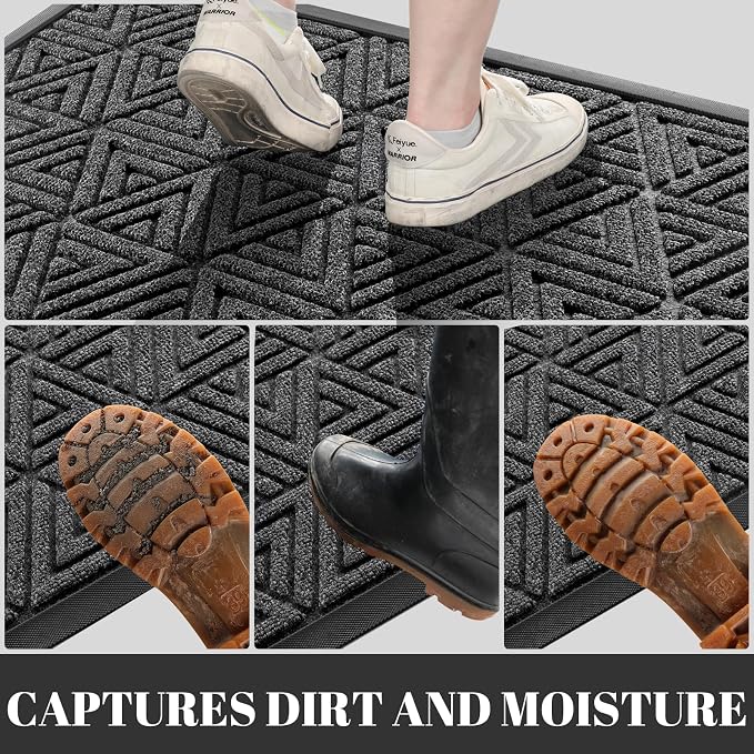 Yimobra Extra Large Door Mat 60x32, All-Weather Waterproof Non-Slip Welcome - Image 6