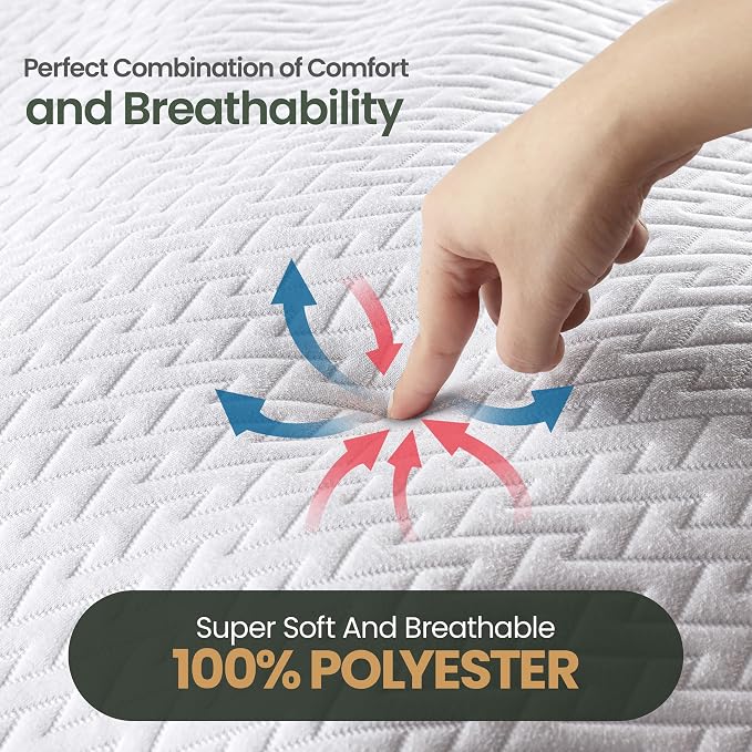Utopia Bedding Waterproof Mattress Protector King Size, Premium 3D Air Soft - Image 4