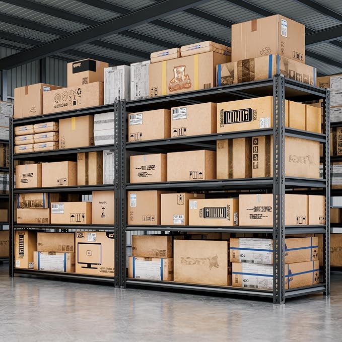 48"W Garage Shelving, 3050LBS Storage Shelves Heavy Duty, 5 Tier Metal Shelving - Image 7