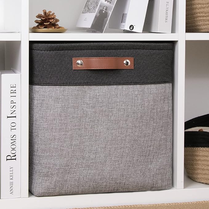 DULLEMELO Cube Basket for Storage, Collapsible Fabric Cube for Organizing - Image 4