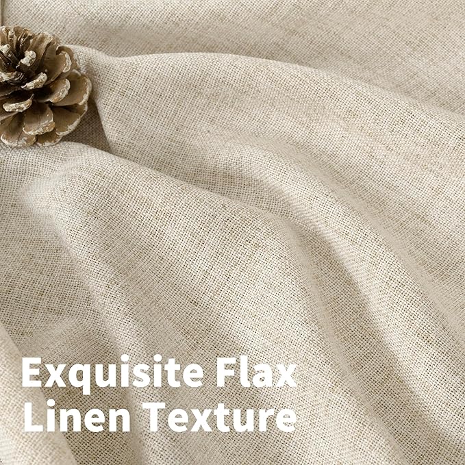 YoungsTex Short Linen Curtains 36 Inch Length - Image 4