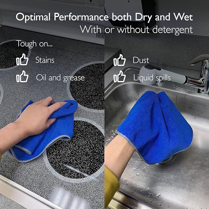 EvaClean Premium Microfiber Cleaning Cloth 16"x16" - Image 6