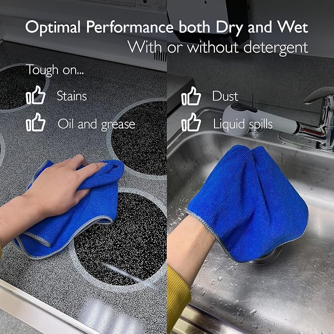 EvaClean Premium Microfiber Cleaning Cloth 16"x16" - Image 7