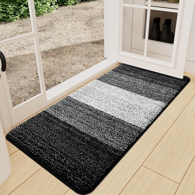 Kitinjoy Indoor Outdoor Door Mat, 47x24 Non-Slip Absorbent Dirt Trapper by Kitinjoy
