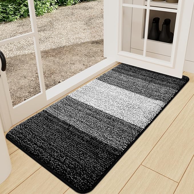 Kitinjoy Indoor Outdoor Door Mat, 59x24 Non-Slip Absorbent Dirt Trapper by Kitinjoy