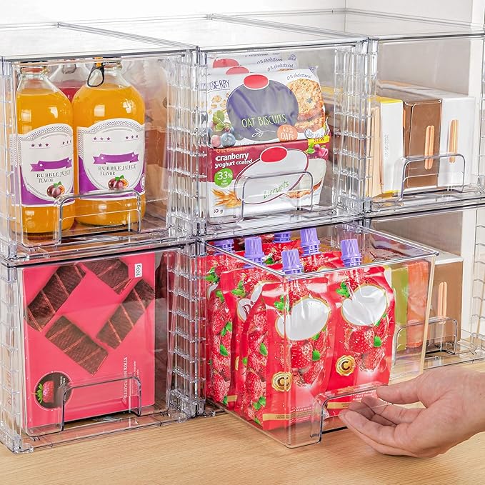 Vtopmart 2 Pack Large Stackable Storage Drawers, Easily Assemble - Image 5