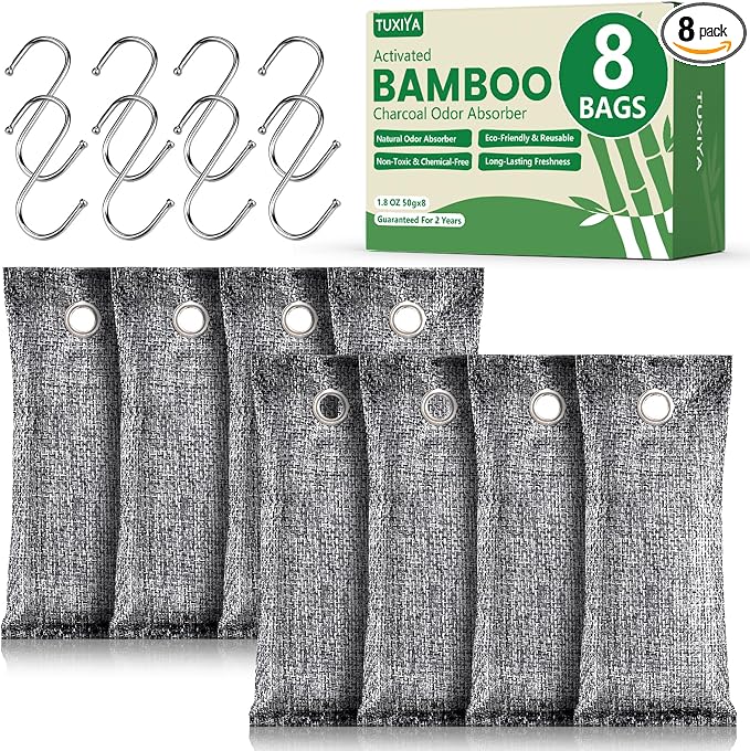 8Pack Activated Charcoal Odor Absorber, Odor Eliminator by Unknown