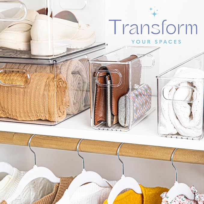 Plastic Food Storage 2 Pack Clear Container Bin - Image 5