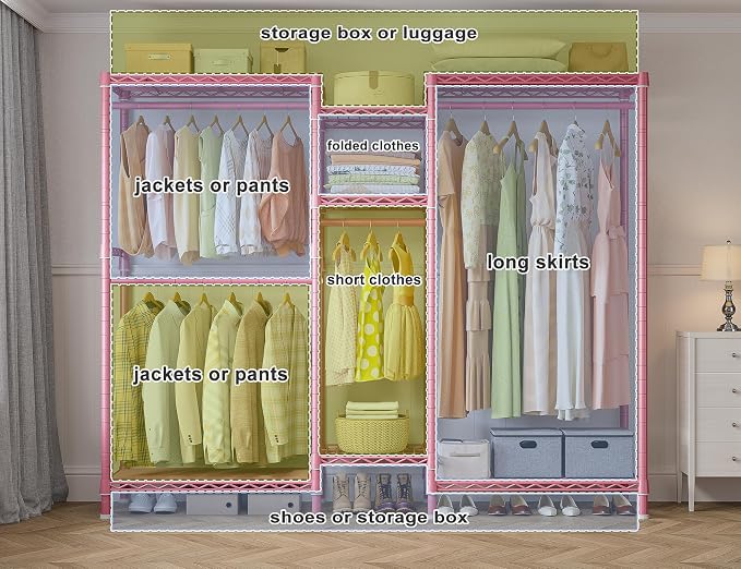 Raybee Clothing Racks for Hanging Clothes Heavy Duty Clothes Rack Load 750LBS - Image 4