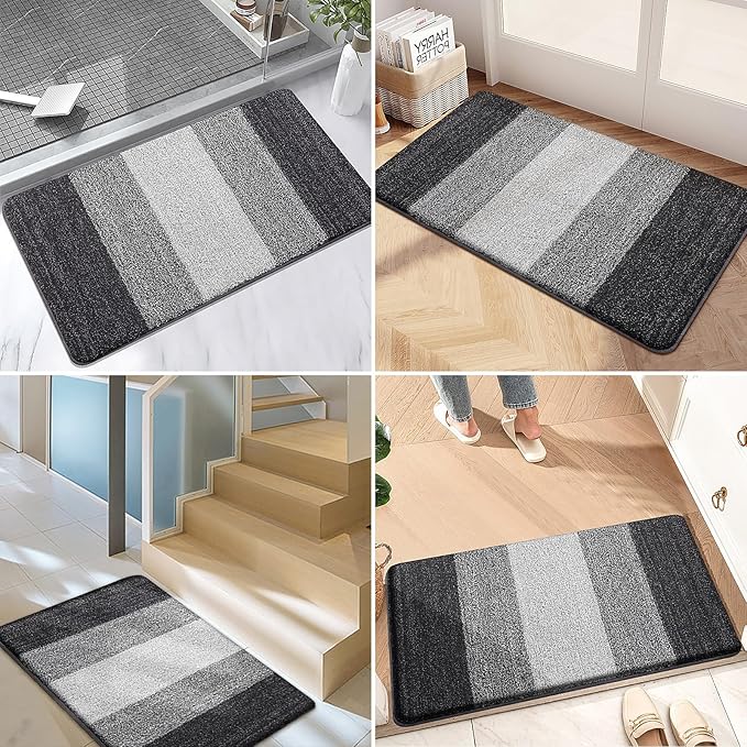 Kitinjoy Indoor Outdoor Door Mat, 48x32 Non-Slip Absorbent Dirt Trapper - Image 6