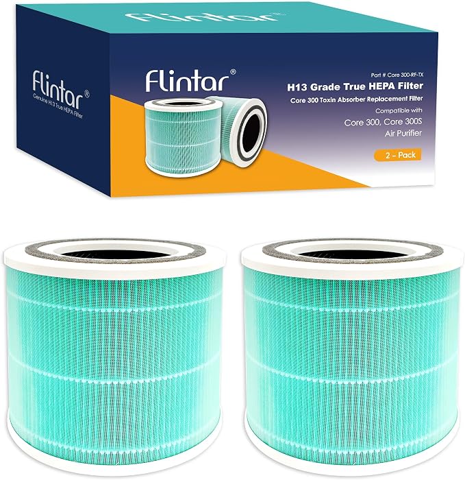 Flintar Core 300 Toxin Absorber Replacement Filters, Made in TAIWAN, Compatible by Flintar