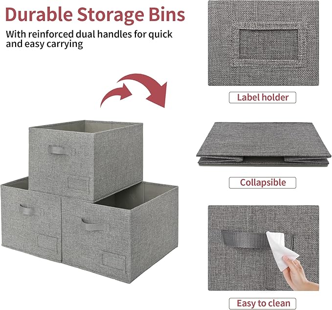 GRANNY SAYS Closet Organizers and Storage, Fabric Storage bins - Image 4