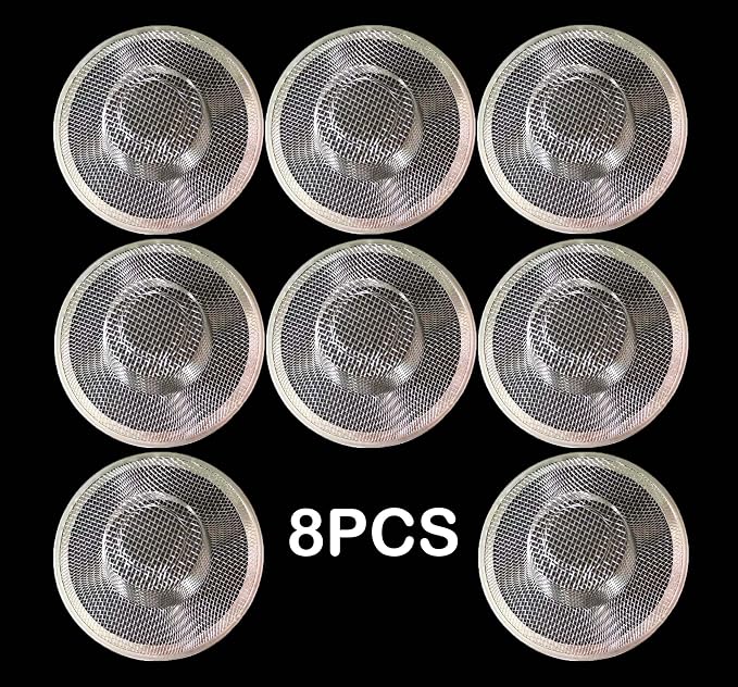 8PCS Metal Mesh Kitchen Sink Strainer, 4.41" Stainless Steel Slop Basket Filter - Image 6