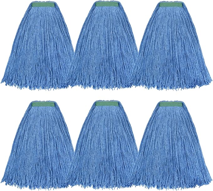 Matthew Cleaning 24oz 6Pack Cotton Floor Mop, Cotton Looped-Open String Heavy by MATTHEWCLEANINGPRODUCTS