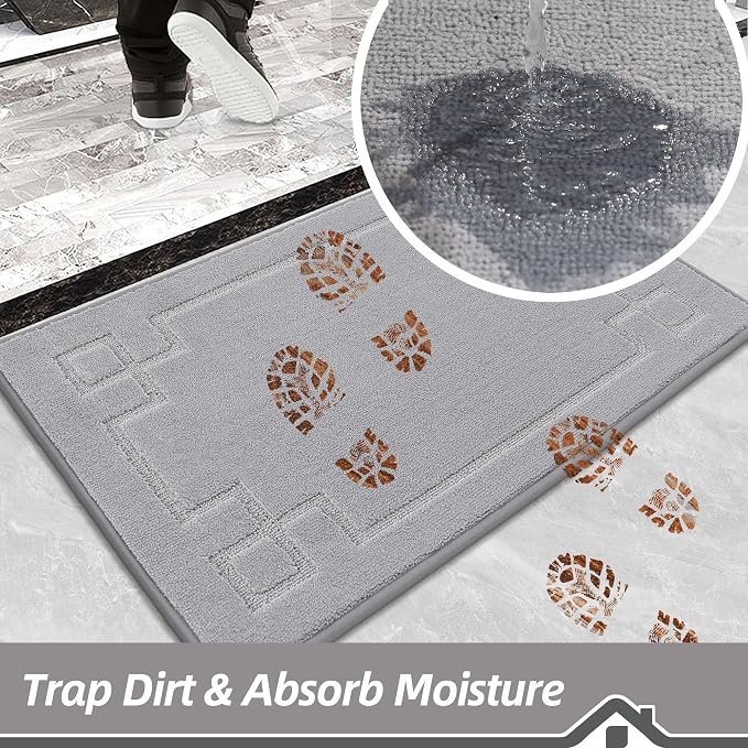 BEQHAUSE Door Mat 32" x 48", Non-Slip Door Mats Indoor Entryway Rugs Washable - Image 3