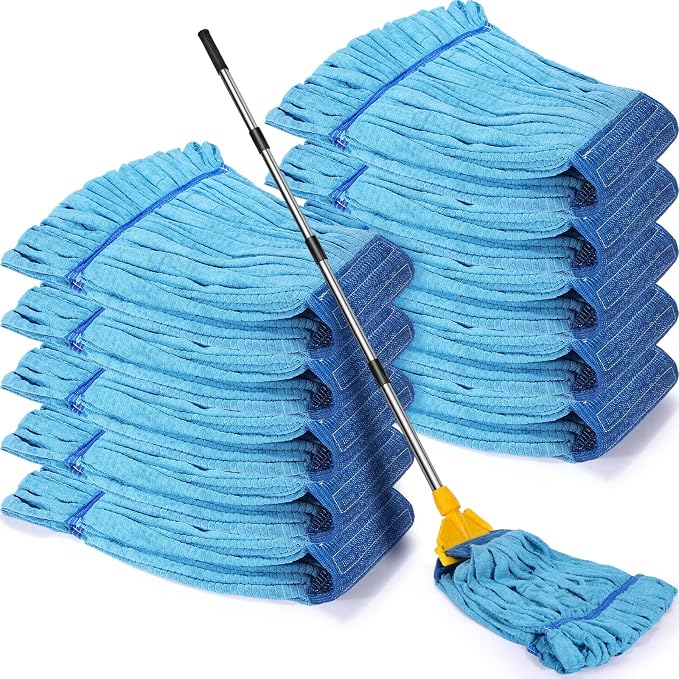 Lallisa 10 Pcs Commercial Mop Head Replacement Tube Microfiber Mop Heads by Lallisa
