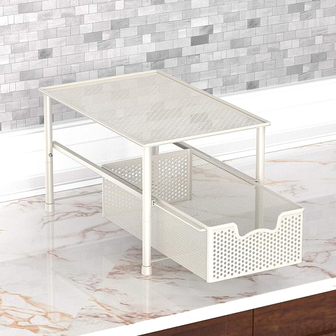 Simple Houseware Stackable Under Sink Cabinet Sliding Basket Organizer Drawer - Image 5