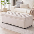 50" Storage Ottoman Bench, Tufted Ottoman by Mangodan