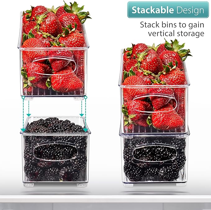 Sorbus Stackable Refrigerator Organizer Bins - Image 3