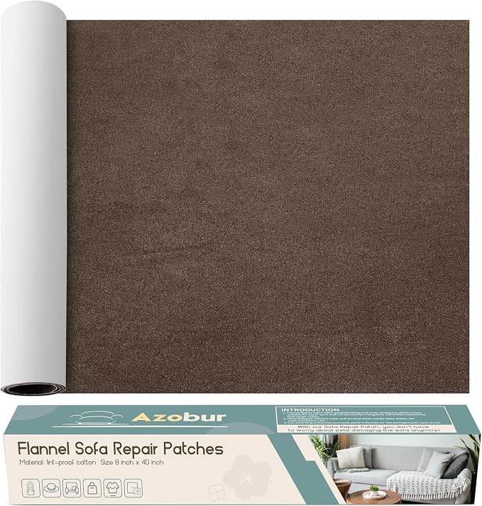 Azobur Sofa Fabric Repair Patch, Oversized Microfiber Patch，Self Adhesive by Azobur