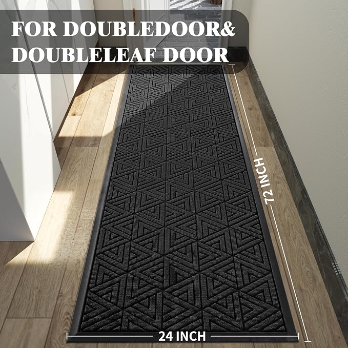 Yimobra Front Door Mat Outside Entrance 72 x 24, Waterproof and Washable - Image 2