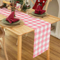Waterproof Checkered Tablecloth Runner Fabric by Essifunia