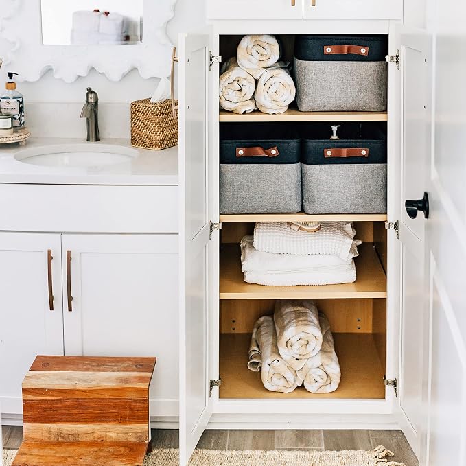 OrganiHaus Large Fabric Storage Baskets - Image 6
