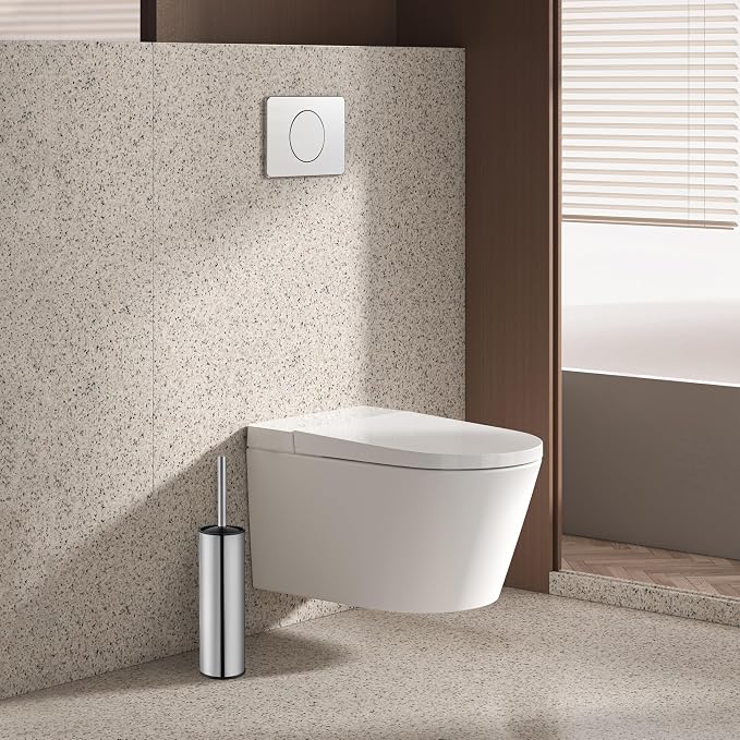 BGL Chrome Toilet Brush and Holder, Stainless Steel Toilet Brushes - Image 8