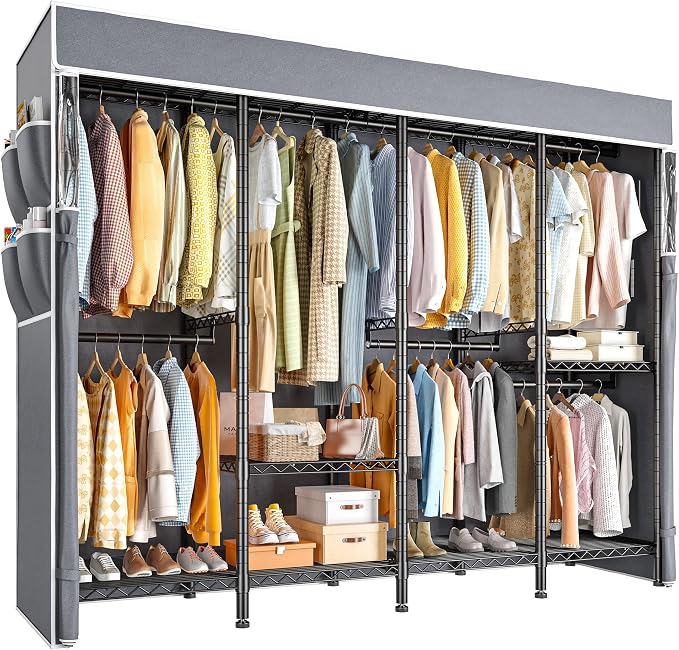 Raybee Clothes Rack with Cover, 1150LBS Heavy Duty Clothing Rack - Image 6