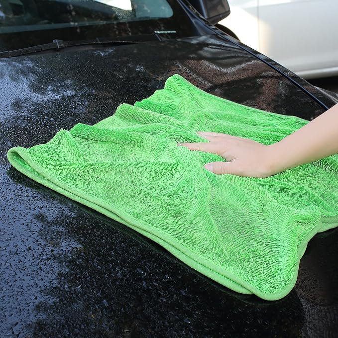 JOYMOOP Microfiber Towels for Cars, 3 Pack 35.4" x 23.6" Car Drying Towel - Image 2