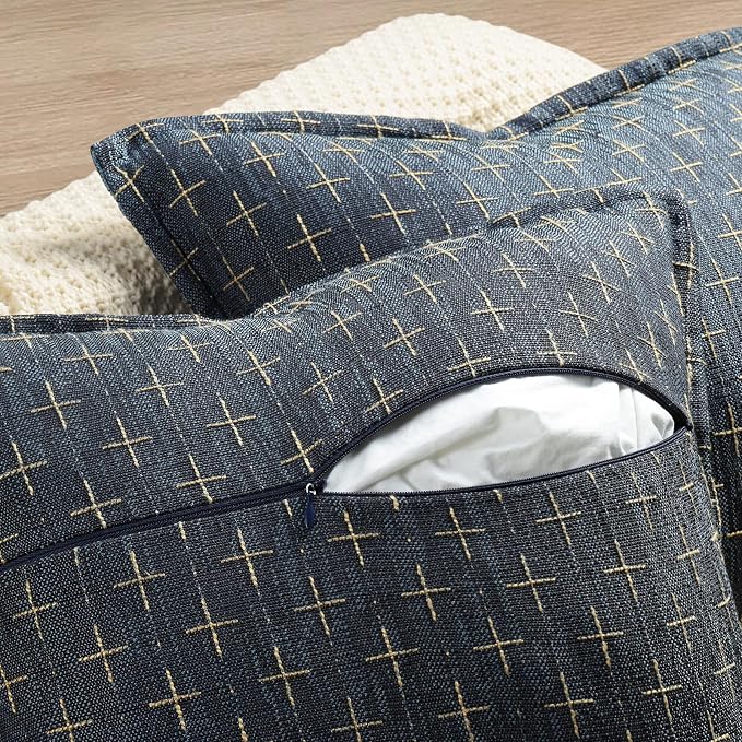 ZWJD Pillow Covers 20x20 Set of 2 Soft Polyester Textured Pillow Covers - Image 3