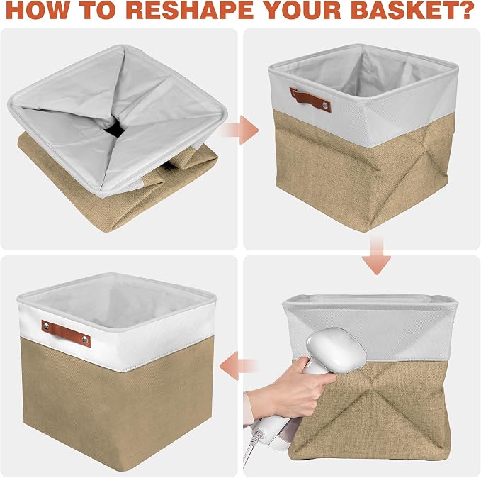 12in Open Fabric Storage Basket - Image 7
