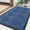 Smiry Front Door Mat Outside Entrance, Heavy Duty Outdoor Indoor Natural Rubber by Smiry