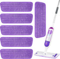 6 Pack Reusable Microfiber Mop Pads by ZEHRAI